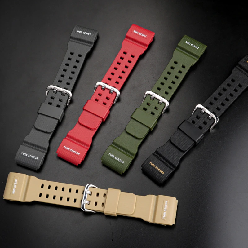 Silicone Rubber Watch Band For Casio G-SHOCK Little/Small Mud King GG-1000 GWG-100 GSG-100 Waterproof Sports Strap Bracelet