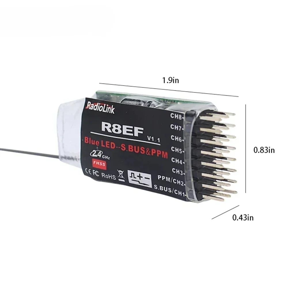 Ricevitore RC originale Radiolink R12DSM R12DS R9DS R6DSM R6DS 2.4GHZ Funziona con trasmettitore AT9/AT9S/AT9S Pro/AT10/AT10 II