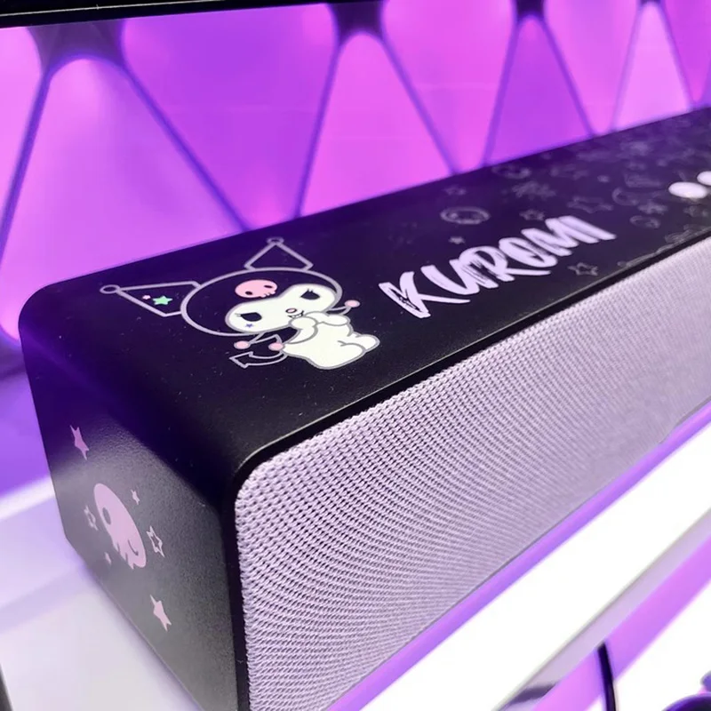 Razer PC Gaming Soundbar Sanrio Kuromi Edition بلوتوث ستيريو RGB كمبيوتر محمول الهاتف المحمول أقراص الكمبيوتر سماعات المسرح المنزلي