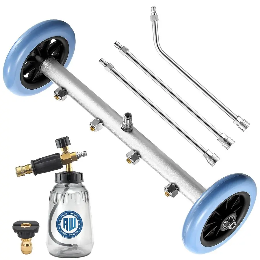 

Pressure Washer Undercarriage Cleaner, 16 Inch Undercarriage Washer with Foam Cannon, Under Car Cleaner with Straight Extension