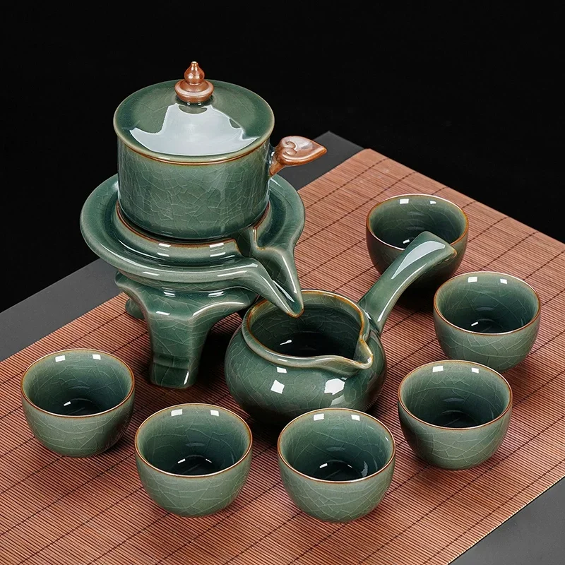 

Chinese Teaset Bone China Teapot Tea Cup Set High-End Automatic Teaset Modern Travel Tea Set Kung Fu Teaset Teaware Tea Strainer