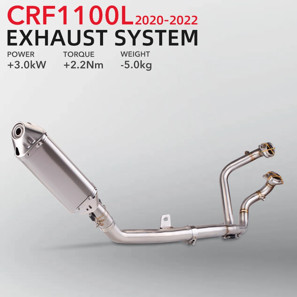 

Motorcycle Exhaust Leak Modified Front Connection Pipe Connect Silencer for CRF1100L AFRICA TWIN 2020-2022