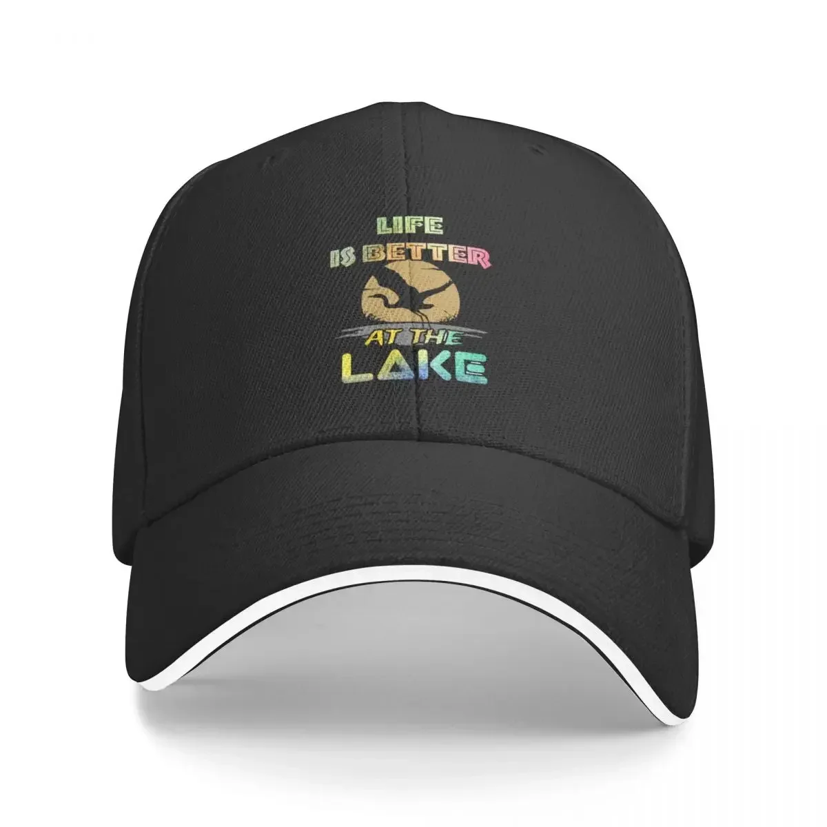Life is Better at the Lake - Tie Dye Graphic, Embrace Lakeside Bliss with Vibrant Designs Baseball Cap
