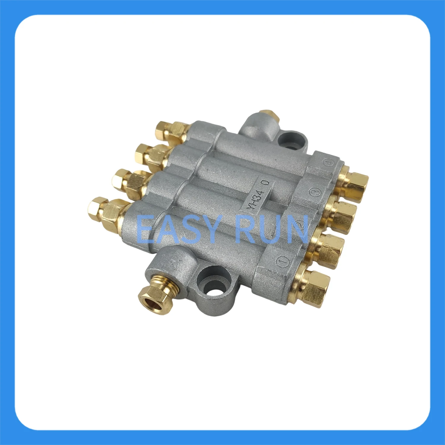 EASYRUN Piston Type Current Limiting Metering Detective Volumetric Oil Distributor With 2 to 6 Outlet Separator Valve Divider