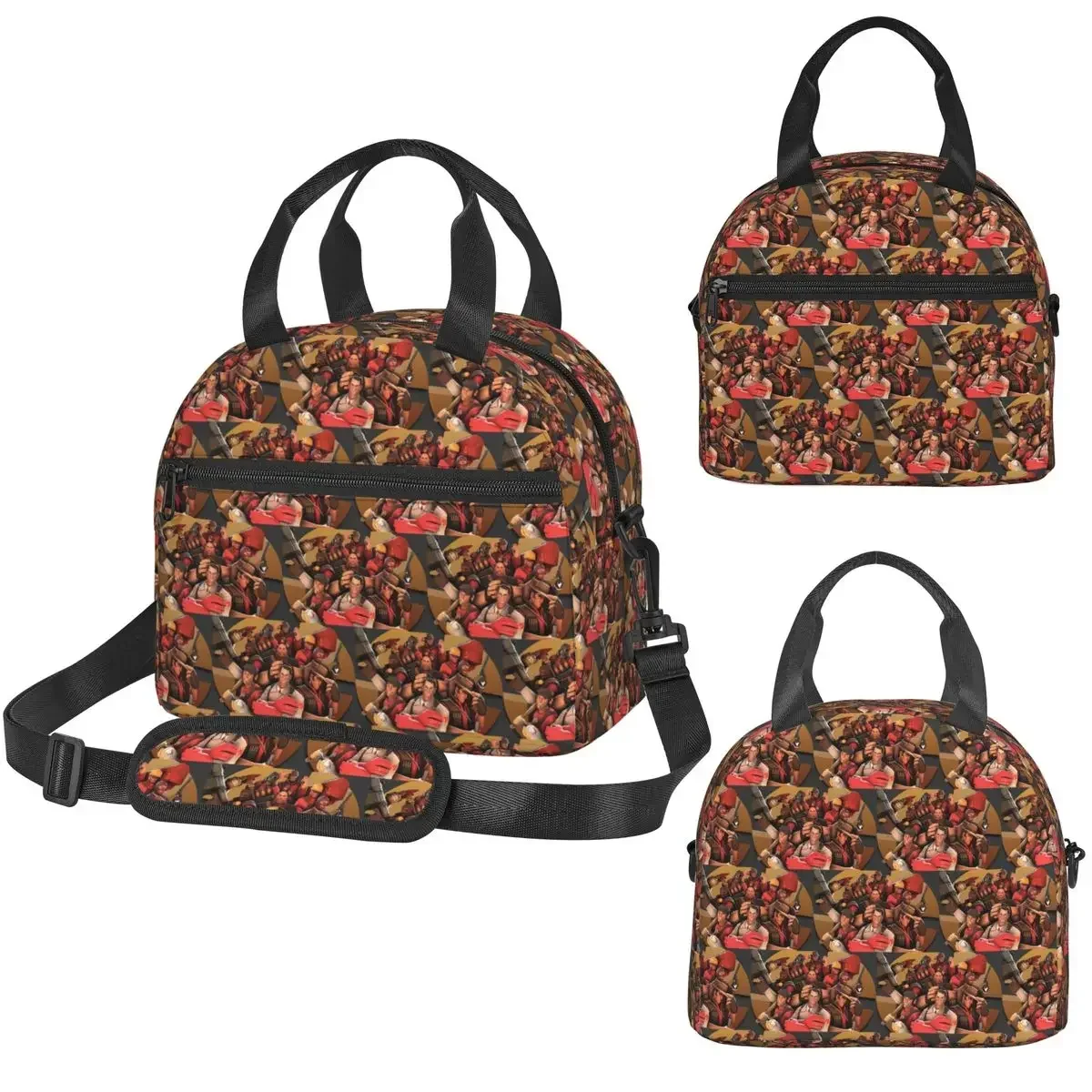 Team Fortress 2 Poster Art Insulated Lunch Bag for Women Office Cooler Thermal Box Tote Portable Lunch Boxes