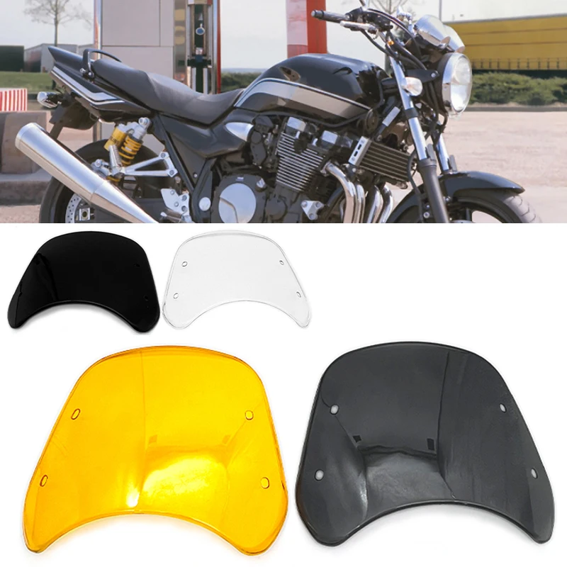 Universal Retro Headlight Windscreen Wind Deflector Fairing Instrument Visor For YAMAHA XJR1200 XJR1300 XJ 400 600S Diversion