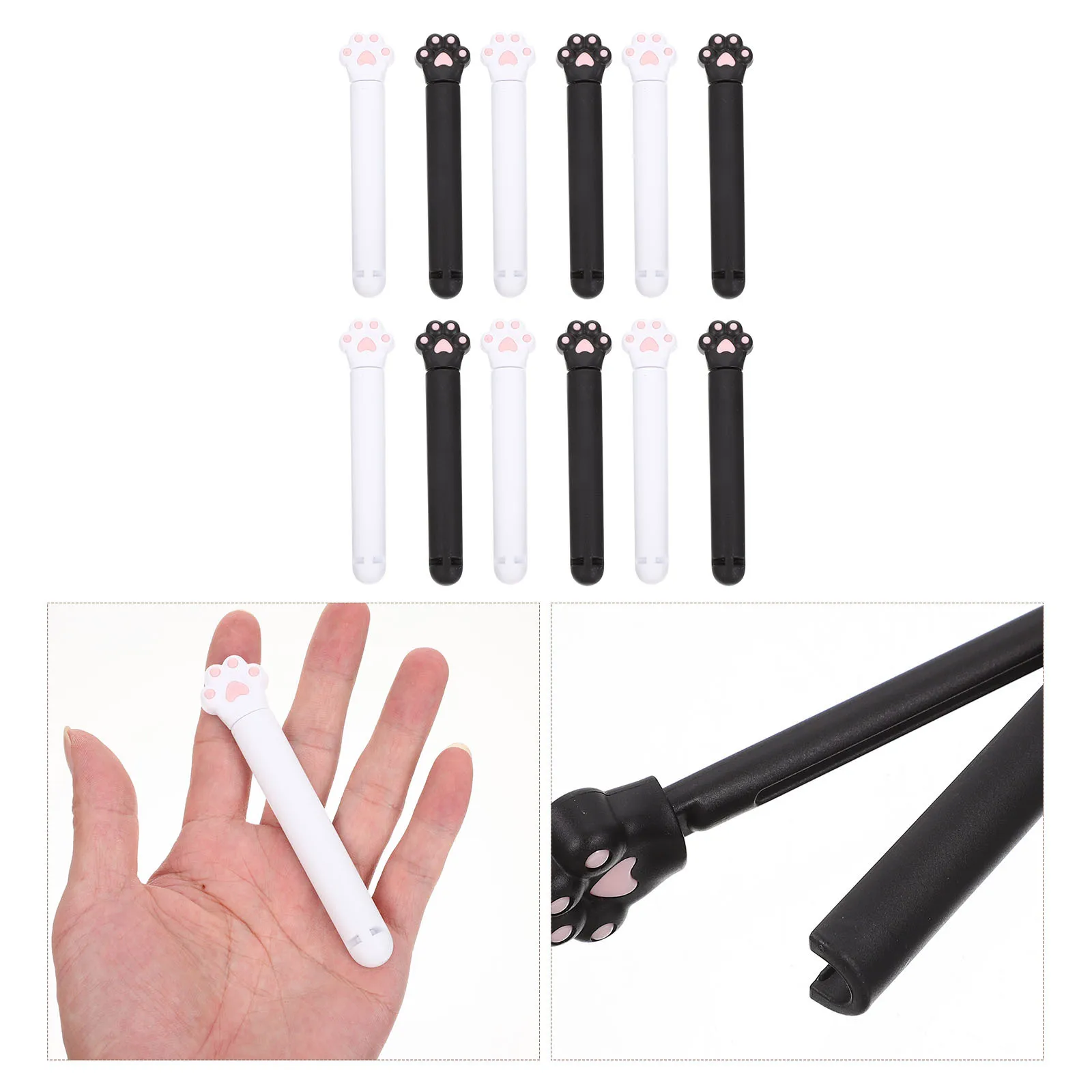 

12Pcs Household Sealing Clips Cute Cat Claw Design Easy to Use for Snack Plastic Bags Food Clips Food Accessory