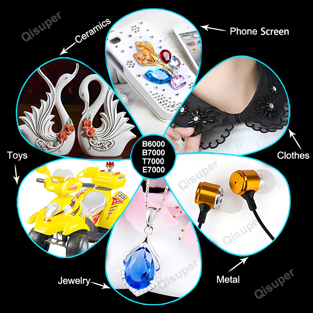 Zhanlida Transparent Black Glue for Phone Repair Rhinestone Clothes Crystals Jewelry Making Leather Craft Paste Adhesive Sealant