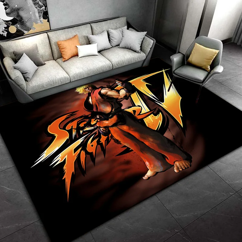 

Retro Game Street Fighter Gamer Area Rug,Carpet Rug for Living Room Bedroom Sofa Doormat Decoration, play mats hogar