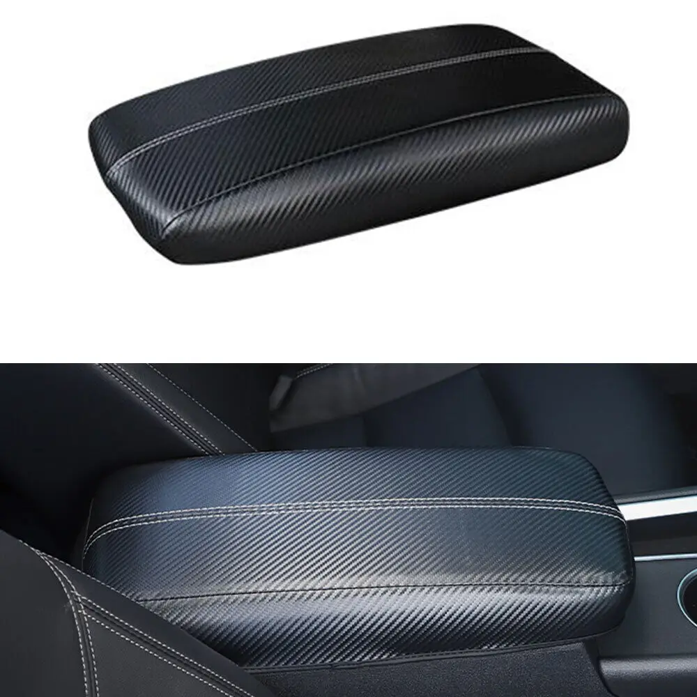 BBQ@FUKA Car Styling For Nissan Altima 2019 2020 2021 Synthetic Leather Pad Central Console Armrest Box Cover Accessories