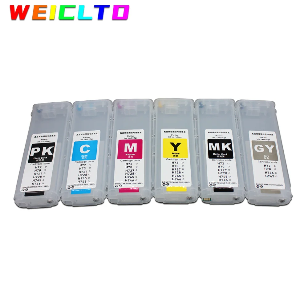 280ML HP72 Refill Ink Cartridge for HP Designjet T610 T620 T770 T790 T1100 T1120 T1200 T1300 T2300 Plotter