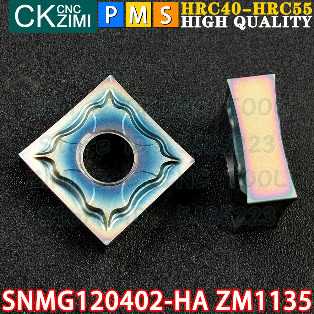 SNMG120402-HA ZM1135 SNMG 120402 HA Płytki węglikowe Zewnętrzne płytki do toczenia wewnętrznego Narzędzia Narzędzia do cięcia metalu SNMG1204 SNMG 1204 SNMG430.5 HA CNC Narzędzia stolarskie