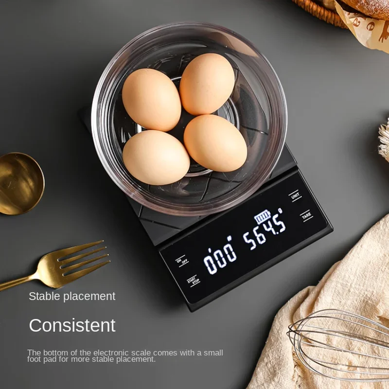 USB Charging Kitchen Coffee Scale with Timer LED Digital oz/Ib/g Electronic Scale Household Kitchen Food Scale view 5