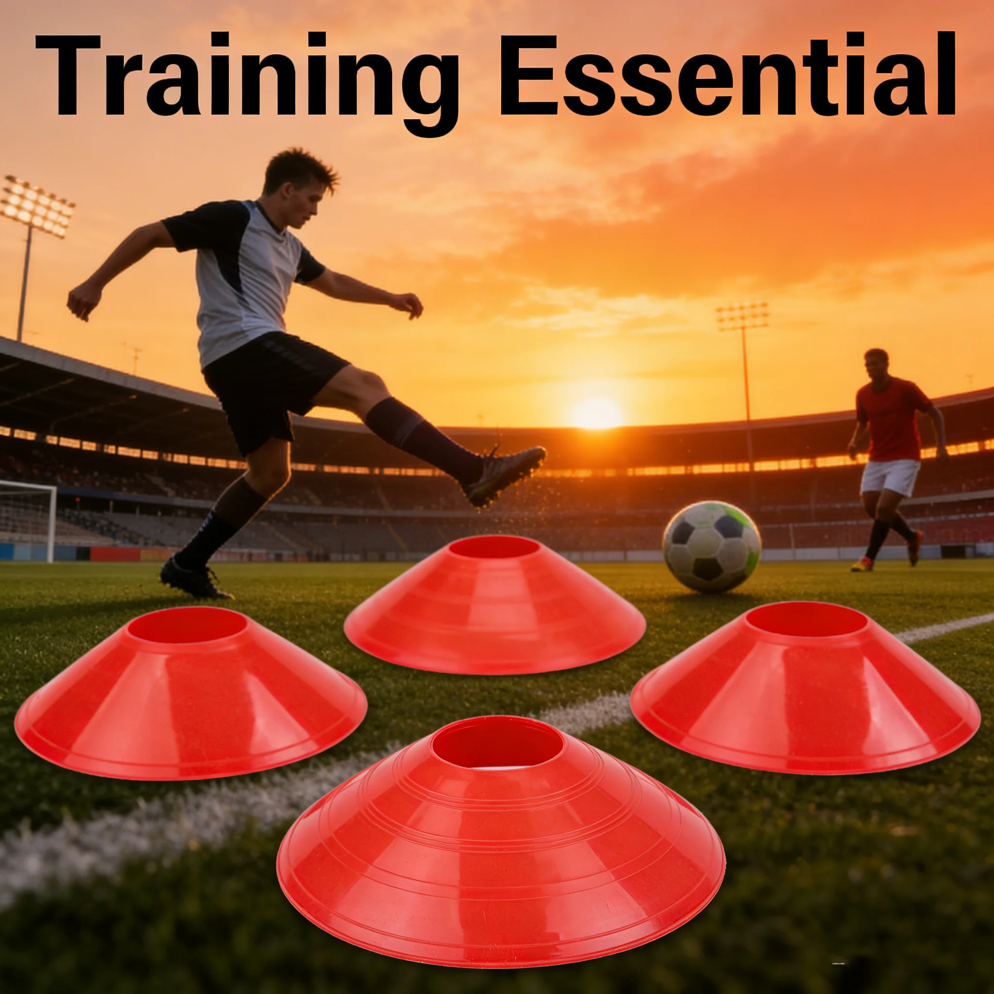 10Pcs Red Soccer Training Cone - Football Training Cone recension och pris