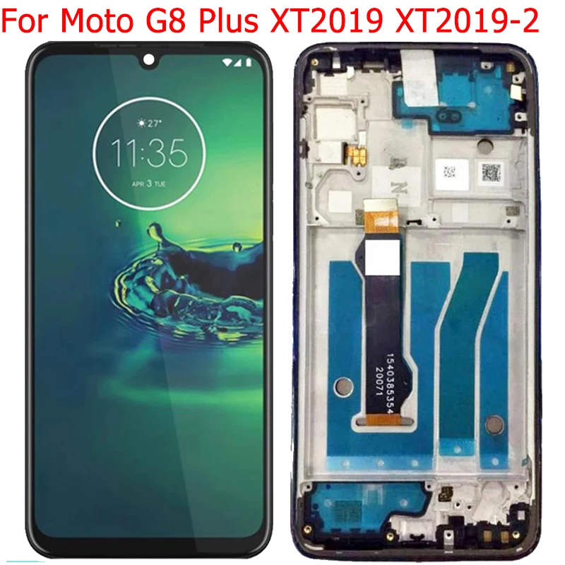 

6,3 дюймовый экран MOTO G8 Plus для Motorola G8 Plus XT2019, ЖК-дисплей, сенсорная панель, цифровые детали, XT2019-1 LCD