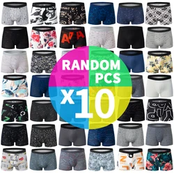 10-piece men's random fashion print sexy boyshort Europe and the United States size comfortable breathable underwear shorts