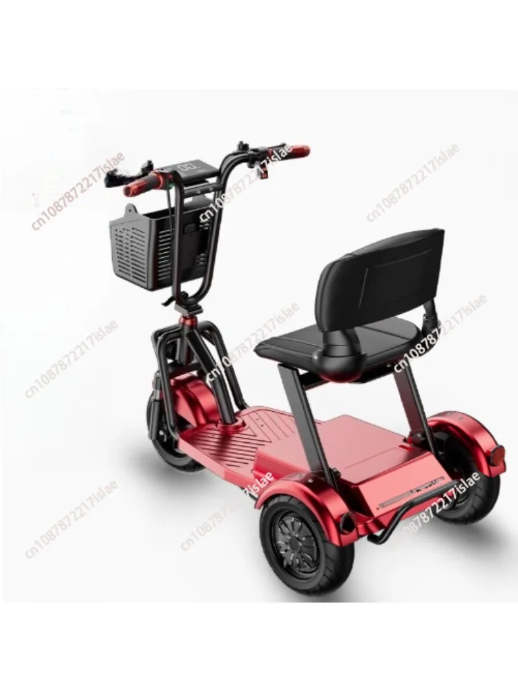 AliExpress Elderly Commuting Car Folding Electric Bike Tricycle Adult Commuting Picking Up and Dropping Off Children Parent-child Seat