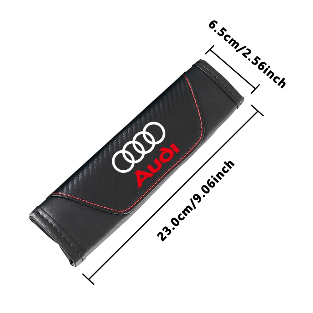 1/2PCS Color Blocked Leather Car Seat Belt Shoulder Pad Protection Accessories For Audi Sline A1 A3 A4 A8 A5 A6 Q1 Q2 Q5 Q7 Q3 view 3