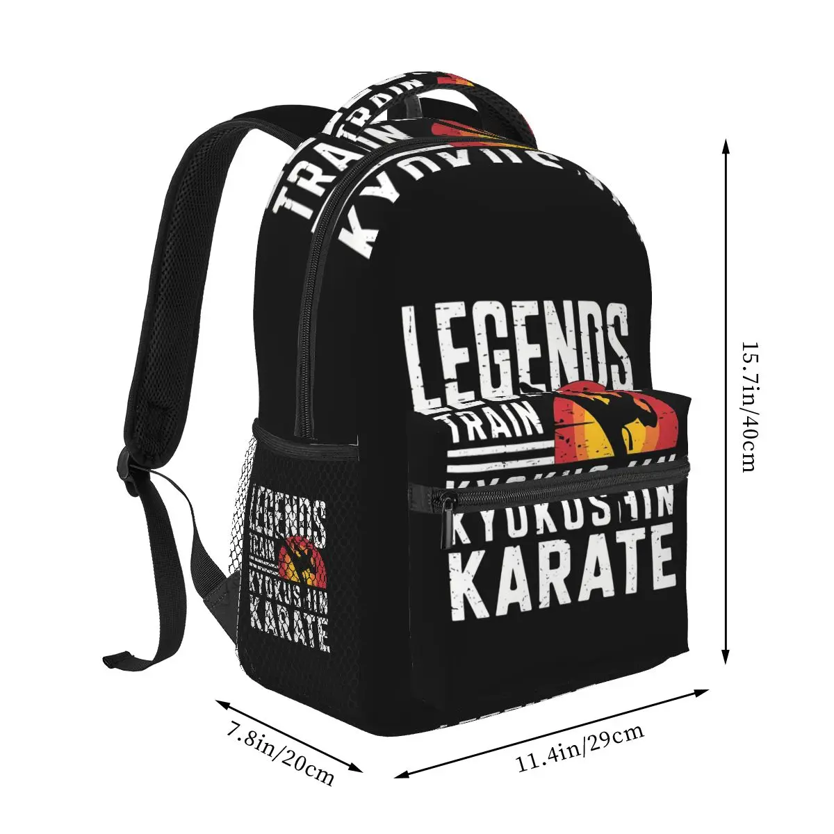 Kyokushi Karate Kumite Scene Backpack Student Boys Girls BookBag Children School Bag Laptop Shoulder Bags for Men Women