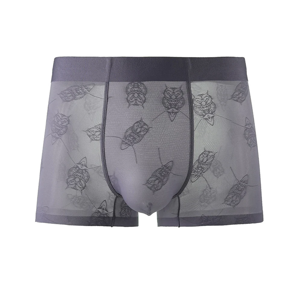 Men's Ultra Thin Breathable Jacquard Mesh Sheer Boxer Shorts Trunks Underwear Offering Lightweight Performance #3