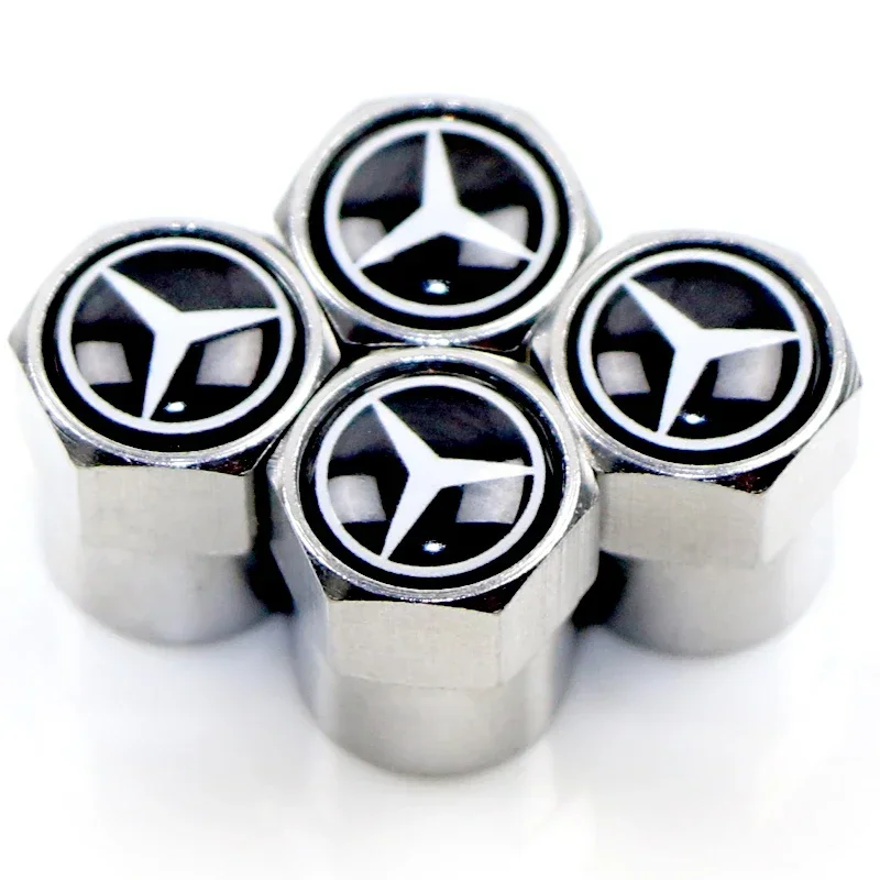 Car Tire Valve caps Emblem metal Cap Case For Mercedes Benz B/C/E/S Class A Class C200L GLC GLE CLA  accessories Car Styling