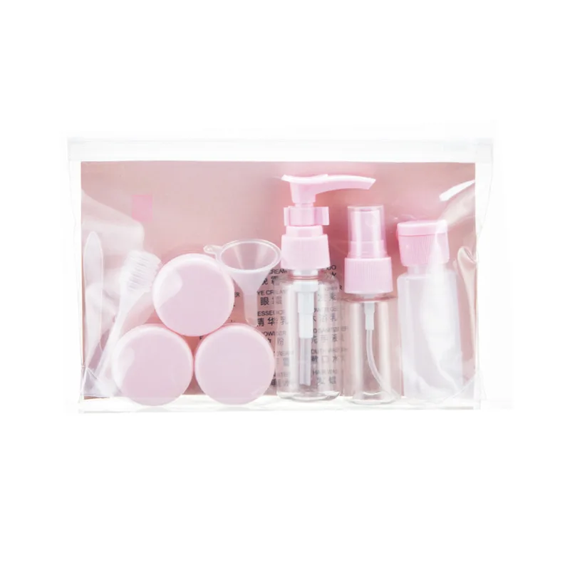 11 ชิ้น/เซ็ตขวดเดินทางขวดสเปรย์โลชั่นแชมพูเปล่าขวดมินิครีมหม้อคอนเทนเนอร์โปร่งใส Travel Essentials