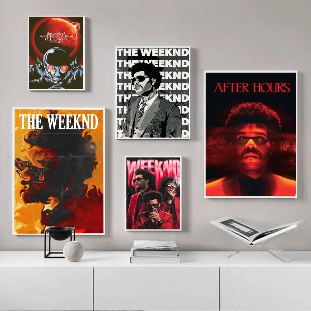 Music Album Star The Weeknd Good Quality Prints and Posters Waterproof Paper Sticker Coffee House Bar Posters Wall Stickers