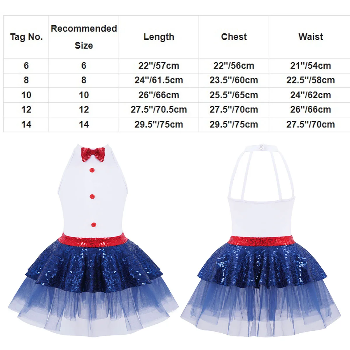 TiaoBug Kids Girls Sequins Ballet Tutu Dress Leotard Stage Performance Ballroom Dance Costume Jazz Modern Dancing Dress