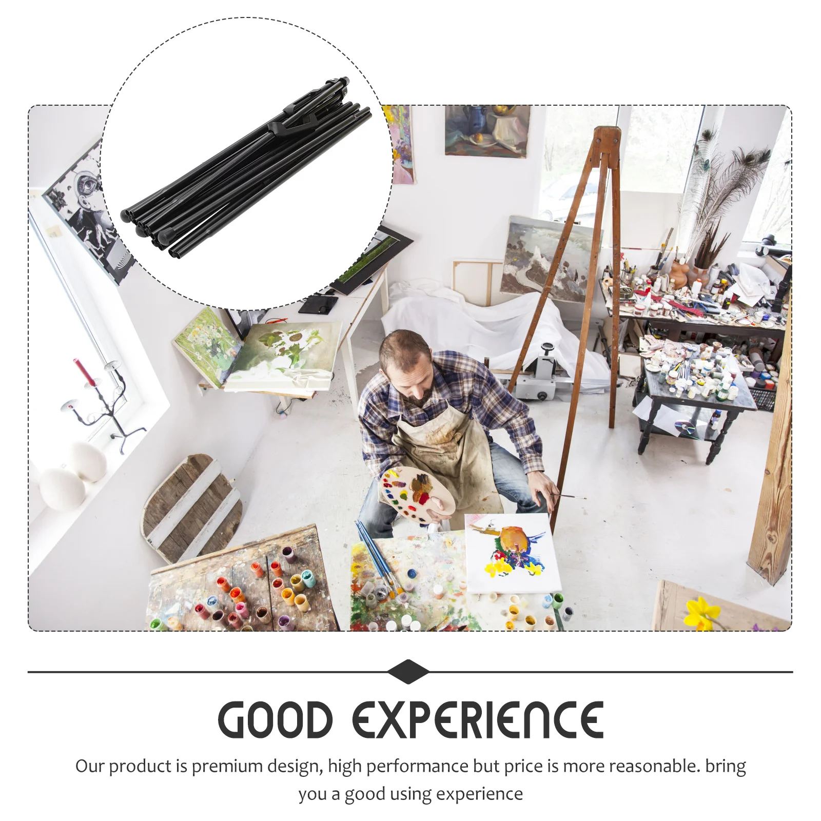 

Foldable Tripod Easel Adjustable Painting Board Stand Stable Alloy Drawing Rack for Outdoor Indoor Art Sketching Display