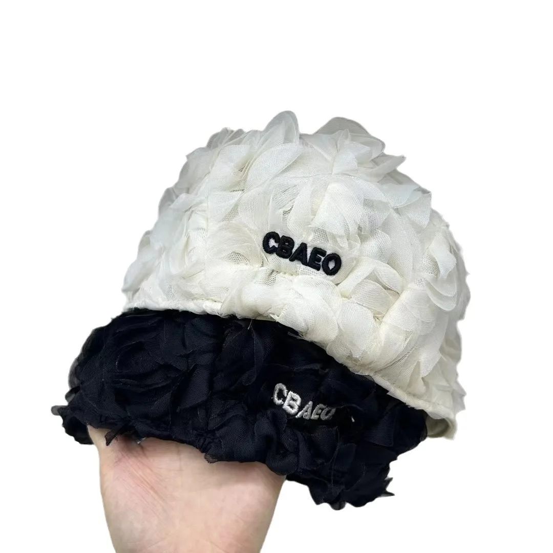 قبعة نسائية ثلاثية الأبعاد على الأمام متعددة الاستخدامات لافتة للنظر بتصميم مقعر صغير قبعة رسام قبعة عصرية 4m820 #5