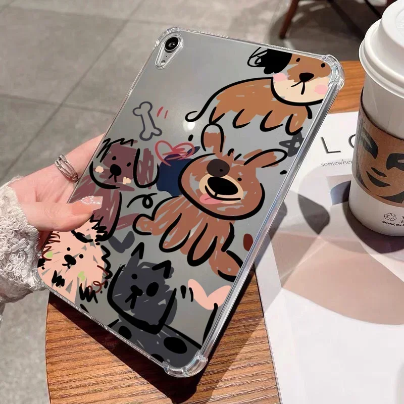 Engraçado graffiti cão caso para samsung galaxy tab s9 fe plus caso à prova de choque funda para tab s7 fe s8 s6 lite a7 a8 a9 plus capa