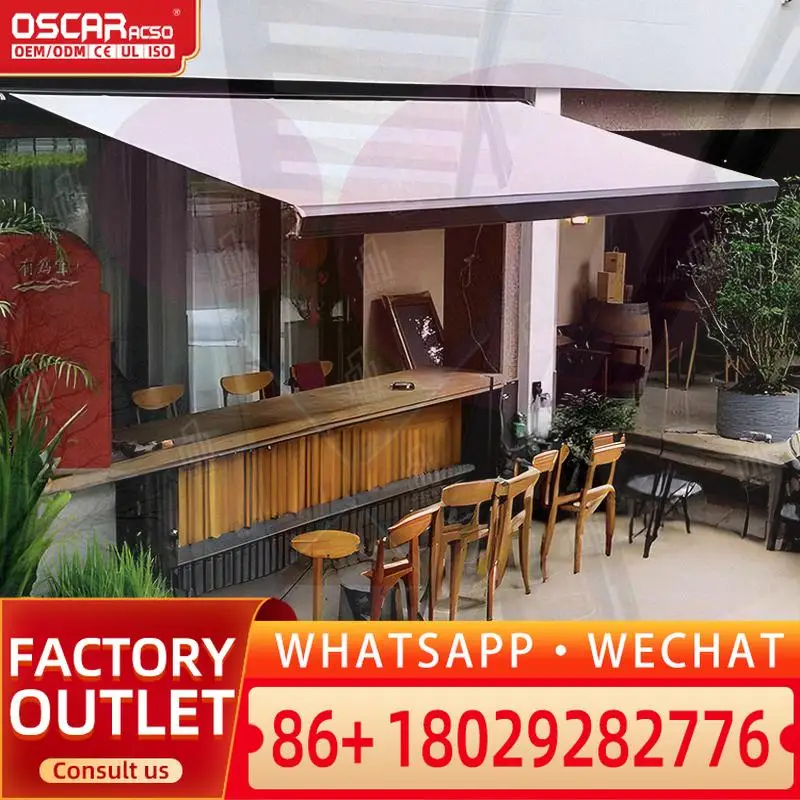 

Folding Roof Awning Retractable Sun Shade Waterproof UVResistant Patio Garden Outdoor Camping Garage Retractable Awning