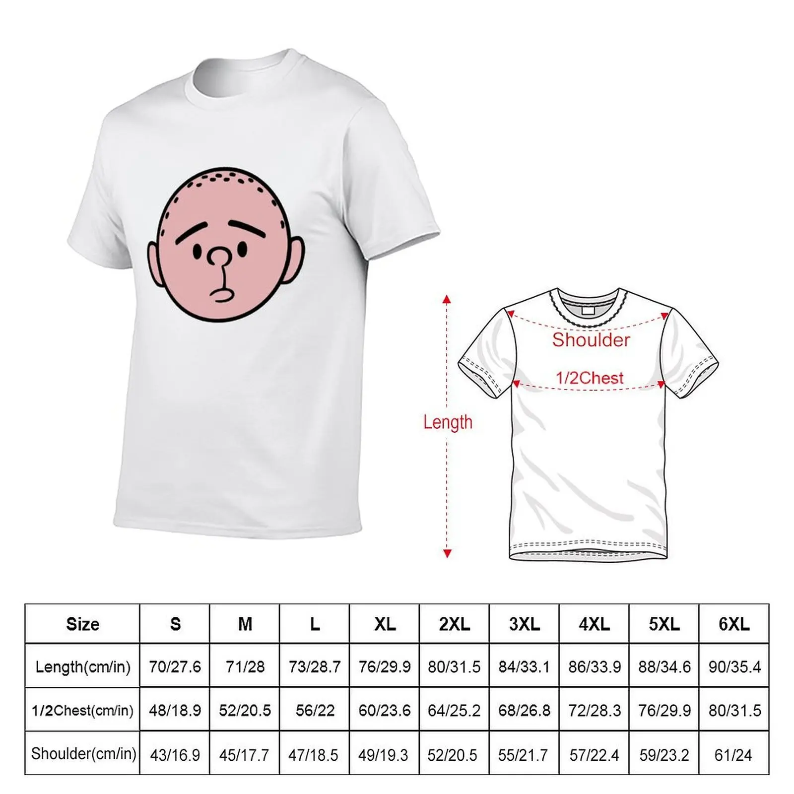 Karl Pilkington Head with ears from The Ricky Gervais Show on XFM T-Shirt man t shirt cotton T-Shirt