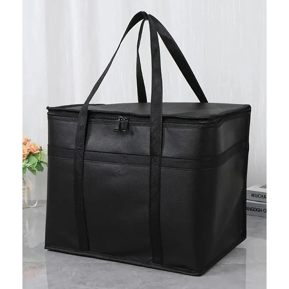 1Pcs Durable Large Capacity Insulated Bag Zipper 40L Tin Foil Food Bag Portable Refrigerated Bag Picnic Camping