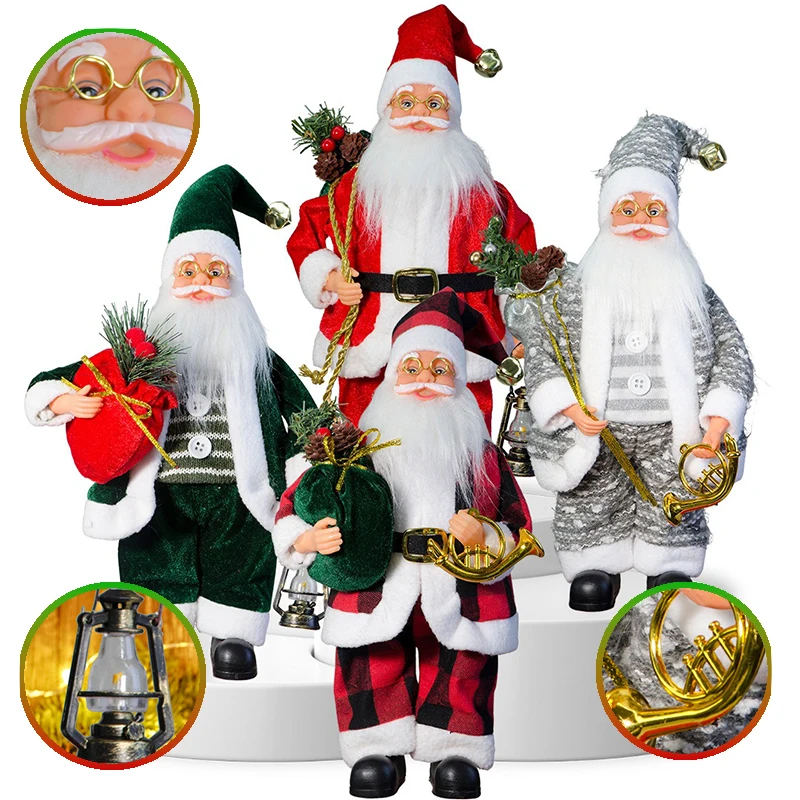 

New Christmas Santa Statue Desktop Decoration for Home Party Festive Scene Setting Xmas Tree Ornament Friend New Year Gift 2026