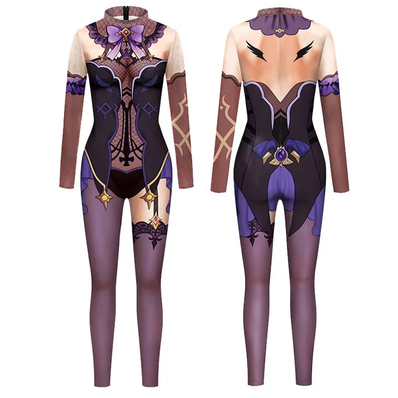 

IOOTIANY Genshin Impact Suit Fashion 3D Cosplay Game Anime Print Women Costume Jumpsuit Sexy Bodysuits For Female