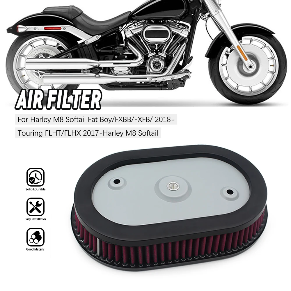 

Motorcycle Air Cleaner Intake Filter Inner Element Replacement For Harley Softail Fat Bob FXBB Touring Road Street Glide 18-2024