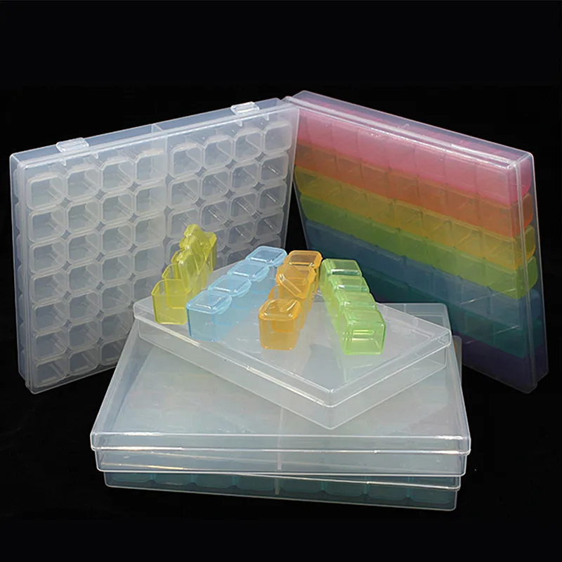 Transparent/Colorful Detachable Element Box Plastic Container Tools Multiple Grids Screw IC Chip Electronic  Parts Storage Box