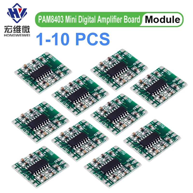 1/5/10pcs 2.5-5V PAM8403 Mini Digital Audio Amplifier Board 2x3W PAM8403A Class D Speaker Module USB Power Supply 2.5 To 5V