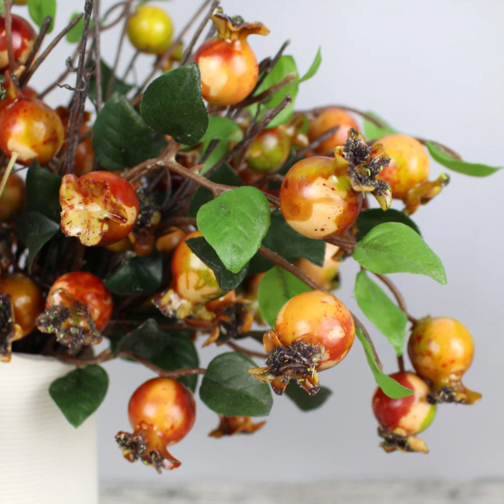 DIY Floral Arrangements Accessories The Flowers Simulation Pomegranate Fruit Christmas Picks Artificial Rosehip Berries