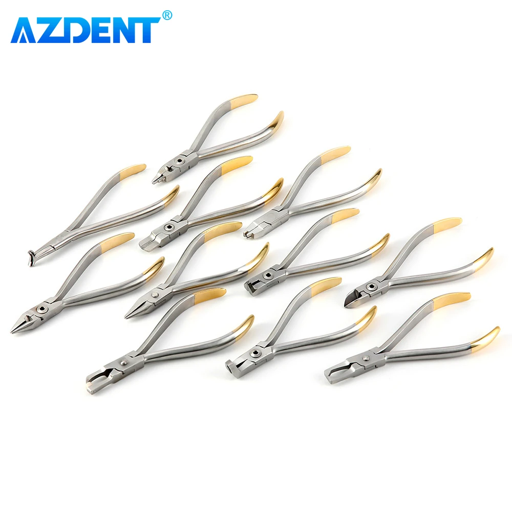 AZDENT Dental Orthodontic Plier Dentists Lab Forceps Filament Distal End Cutting Plier Light Wire Cutter Tools Instrument