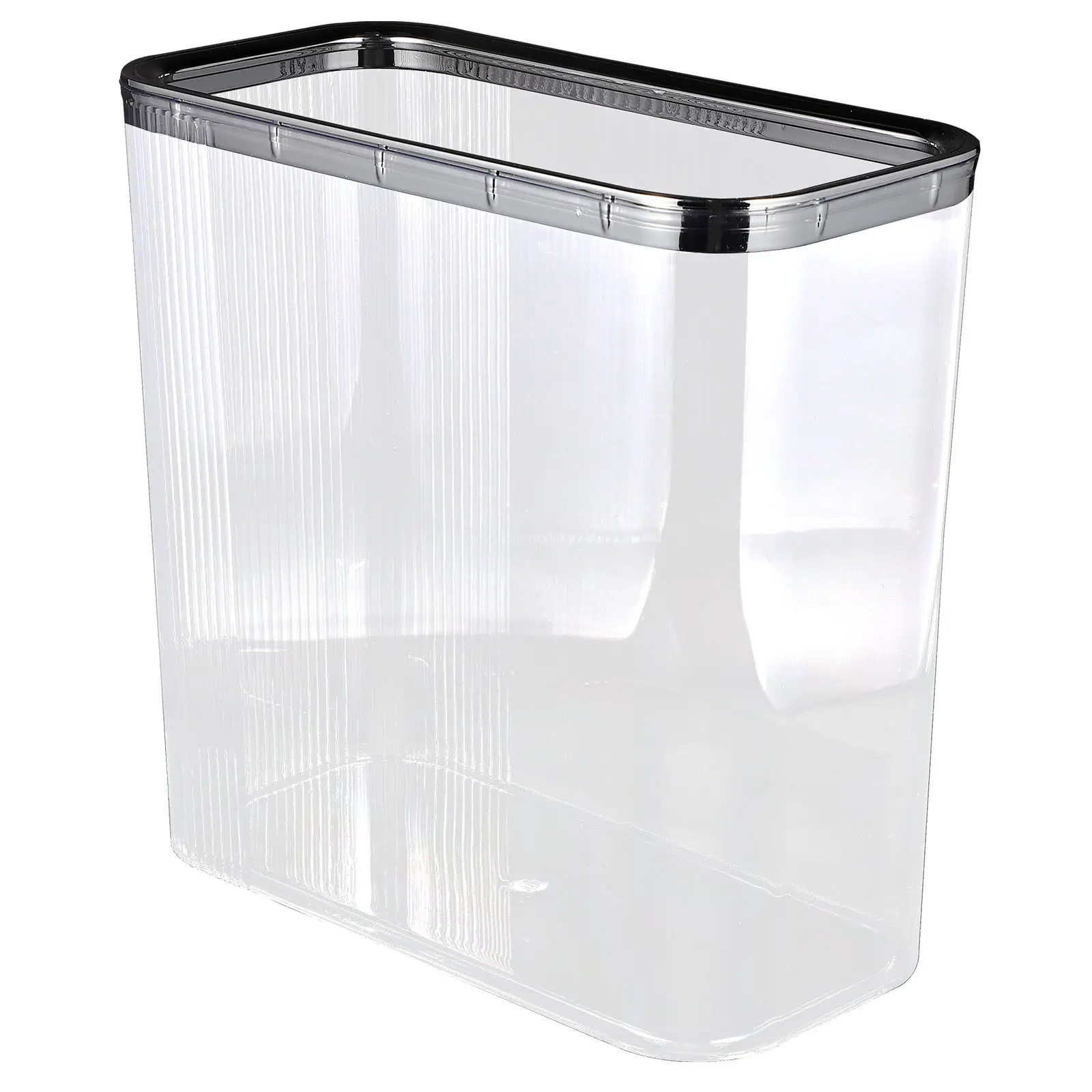 

Narrow Design Garbage Can Transparent Household Trash Bin for Bathroom Study Room Kitchen Living Room Space Saving Waste