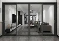 Minimalist Design Sliding Door Exterior Patio Aluminum Door Cutomized Balcony Sliding Glass Doors Heat Sound Insulation