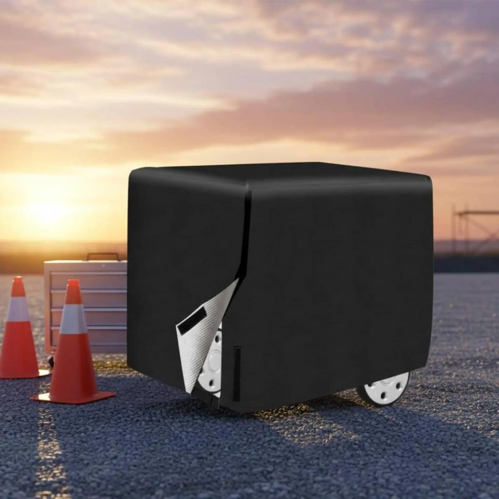 Waterproof Generator Cover Protection Portable Generator Cover Resistant Outdoor Equipment Accessory for Job Site, Camping, RV