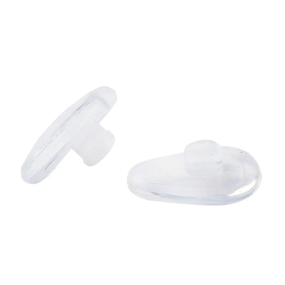 Almofada elíptica macia do nariz do silicone para vidros, transparentes, 5 pares