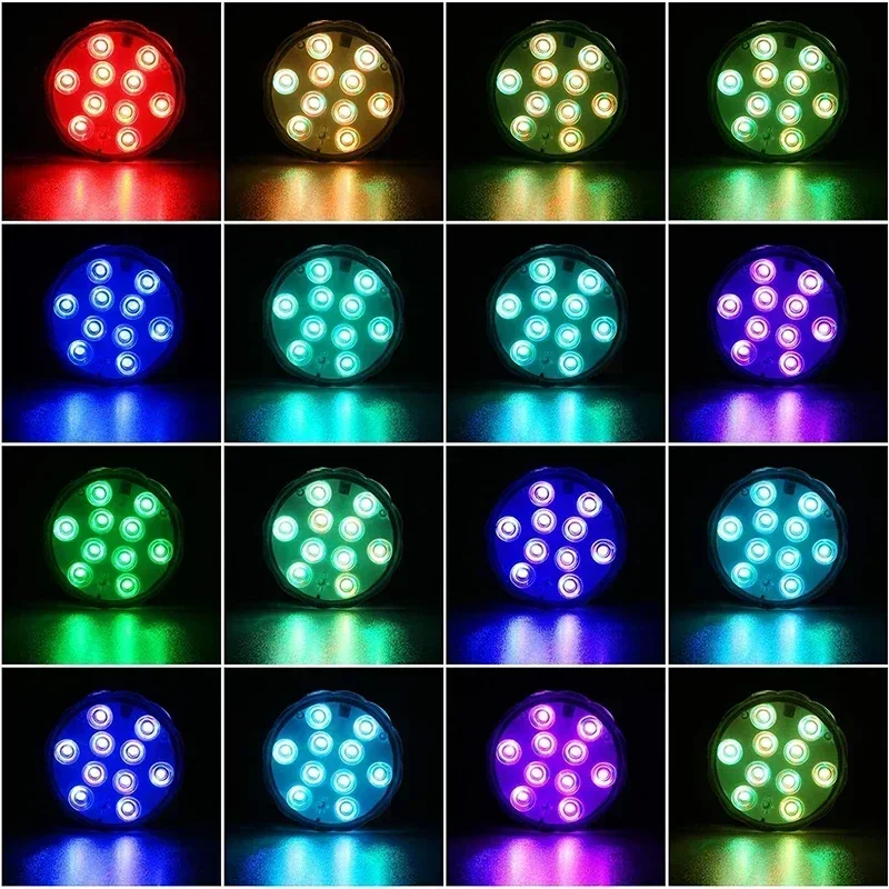 3/10led piscina luz de controle remoto rgb mergulho peixe luz led lâmpada subaquática navio/carro lâmpada decorativa para vaso aquário