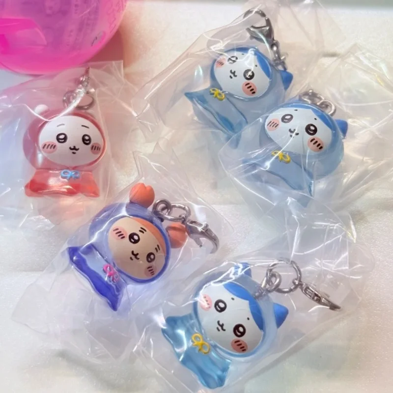 Hot New Original In-Stock Japan Jiikawa Bandai Umbrella Pendant Gacha Usachi Hachiko Backpack Pendant Keychain Ornament Toy Gift