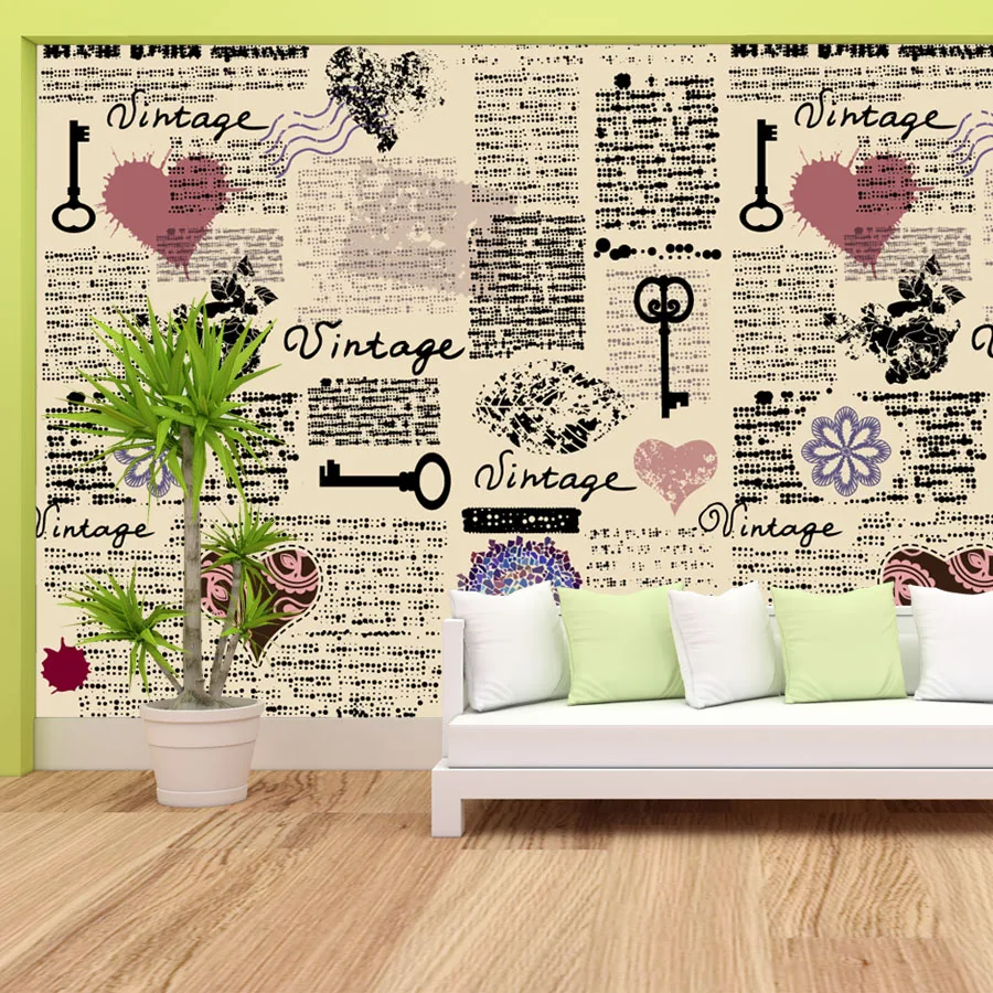 5+ Self Adhesive Optional,Photo Wallpaper for Living Room Aesthetic Newspaper Collage Clip Contact Papers Home Decor Mural Panel