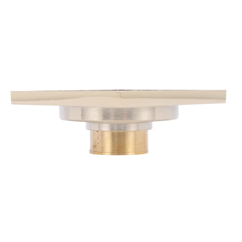 ABGR-3X Gold Square Floor Drain Shower Ground Drainer With Strainer Filter Drainage Clean For Bathroom Washroom