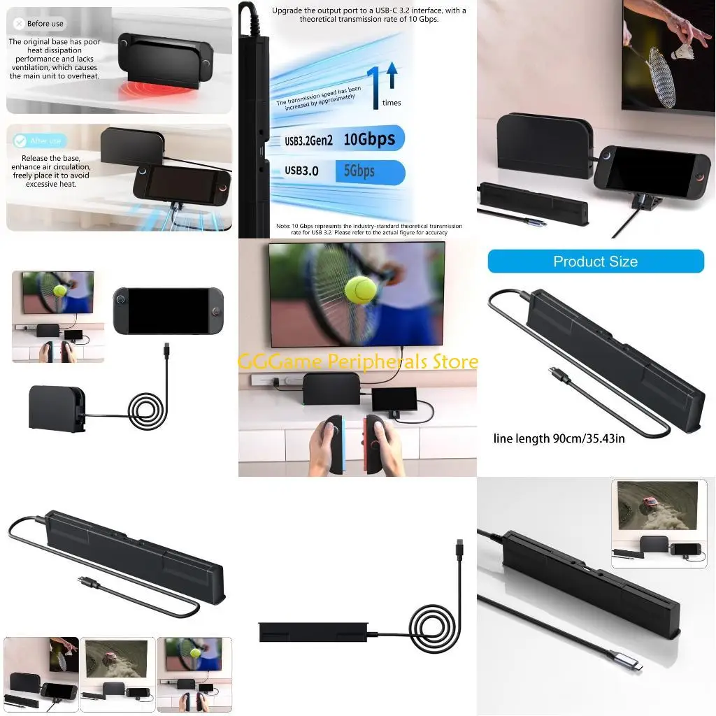 

U55B Type C Extension Cable for NS2 Host Base Projection Adapter Wire Black